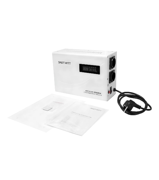Настенный стабилизатор напряжения SMARTWATT AVR SLIM 2000RW (100W - 260W, 2000VA, 2 кВт, 50 Гц, розеток - 2, LED-дисплей