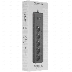 Сетевой фильтр QUMO Power Bar PRO 6SP4U (P-0006), черный, фото2