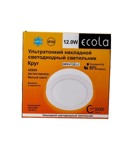 Светильник светодиодный ECOLA DRSV12ELC LED DOWNLIGHT 12W/4200K