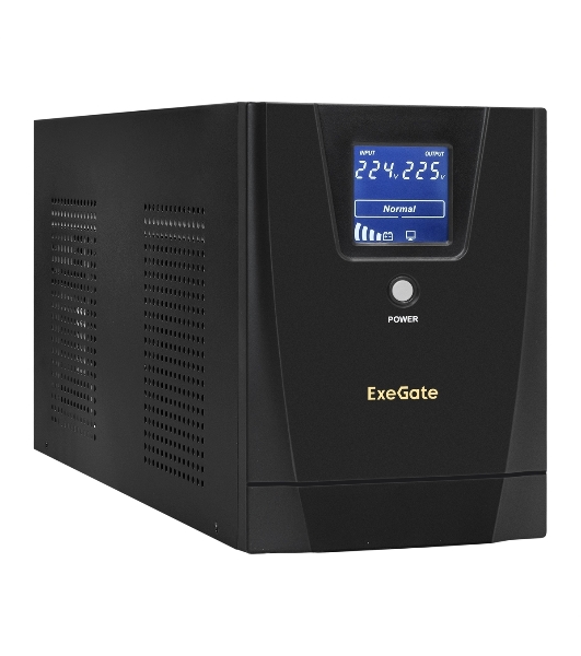 Источник бесперебойного питания ExeGate EX292637RUS SpecialPro Smart LLB-3000.LCD.AVR.2SH.4C13.RJ.USB 3000VA/1800W, LCD, AVR,2*Schuko+4*C13,RJ45/11,USB, металлический корпус, черный