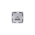 Механизм розетки USB AtlasDesign 5В 1порт х 2.1А 2порта х 1.05А жемчуг SchE ATN000433, фото3