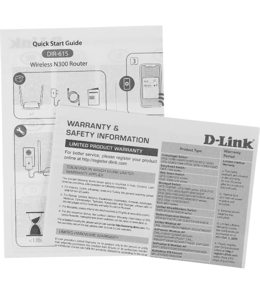 Роутер беспроводной D-Link DIR-615/Z1A 10/100BASE-TX