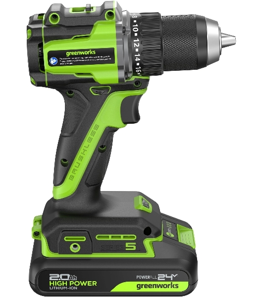 Дрель безударная Greenworks DD560 патрон:быстрозажимной реверс (3708407CUC)