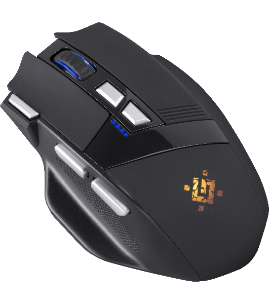 Мышь беспроводная Defender Knight GM-885 черный, 3200 dpi, радиоканал, USB, кнопки - 8