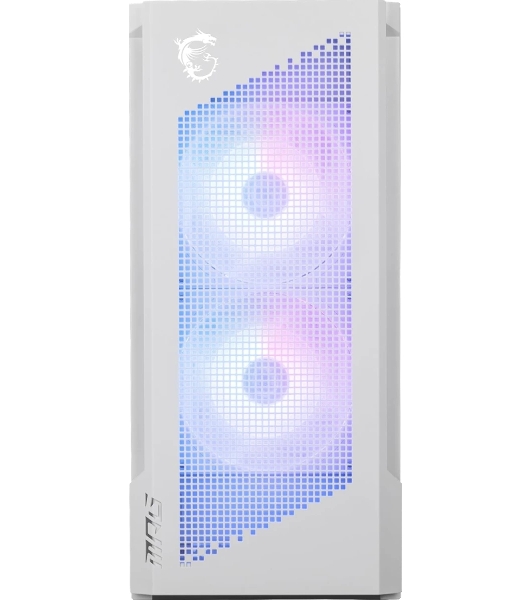Компьютерный корпус MSI MPG VELOX 300R AIRFLOW PZ белый, Global, 2xUSB 3.2 Gen 1, 1xUSB 3.2 Gen2Type-C, 2x160мм ARGb Fan, 1