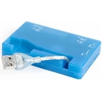 Карт-ридер AeroCool AMGCRM8300/синий/microSD/miniSD/SD/MMC/RS-MMC/MMCplus/MMC/MS Pro/MS/USB 2.0/пластик, фото2