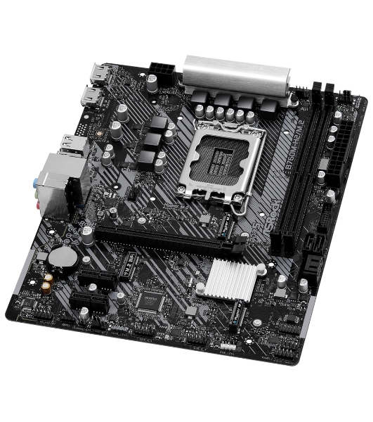 Материнская плата ASRock B760M-H2/M.2, LGA 1700, Intel B760, 2xDDR5, 4xSATA, 2xM.2, 1xPCIe 4.0 x16, 2xPCIe x1, 2xHDMI, 1x2.5Gb LAN, 2xUSB-A 3.2 Gen 1, 3xUSB 2.0, 3x3.5 мм, 7.1, mATX