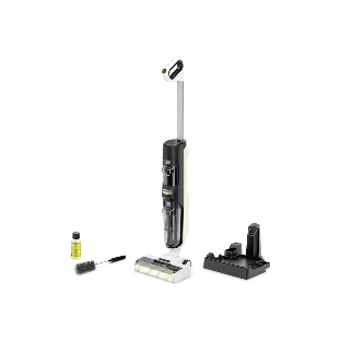 Пылесос вертикальный моющий Karcher FCV 4 белый/черный, питание от аккумулятора, 180 Вт, уборка влажная/сухая, пылесборник 0.45 л