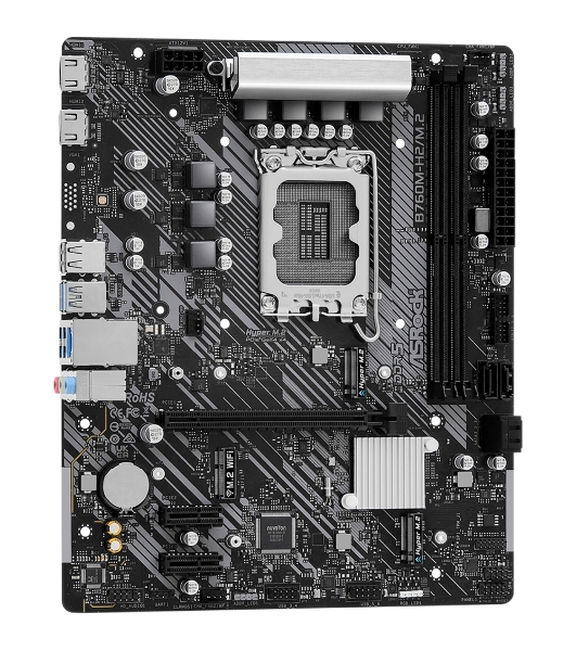 Материнская плата ASRock B760M-H2/M.2, LGA 1700, Intel B760, 2xDDR5, 4xSATA, 2xM.2, 1xPCIe 4.0 x16, 2xPCIe x1, 2xHDMI, 1x2.5Gb LAN, 2xUSB-A 3.2 Gen 1, 3xUSB 2.0, 3x3.5 мм, 7.1, mATX