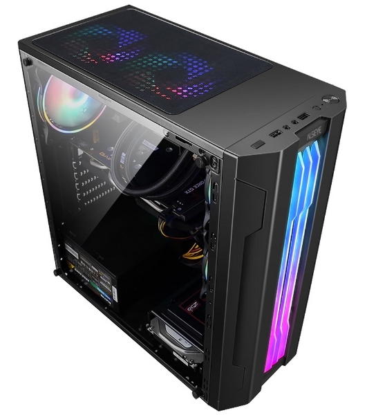 Компьютерный корпус ALSEYE Auro 3.0-B Mini-ITX/Micro ATX/ATX, USB 2.0*2+HD Audio+USB 3.0*1, ';H.D.D.(3.5';)*2pcs+S.S.D(2.5';)*2pcs, 354*185*413мм';
