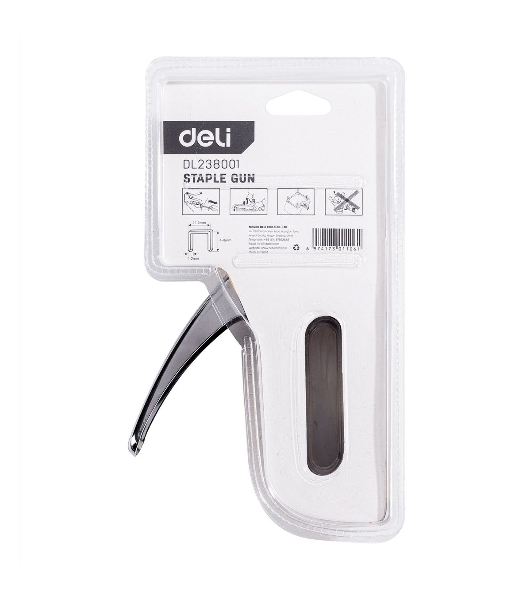Мебельный степлер Deli DL238001 4-8мм. Полностью стальная конструкция.