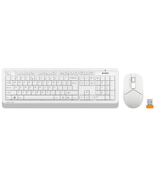 Комплект клавиатура+мышь A4Tech FStyler FG1012 беспроводной, USB, 1200 DPI, белый