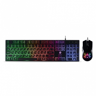 Комплект клавиатура+мышь Smartbuy Rush B18 проводной, USB, 7200 DPI, чёрный