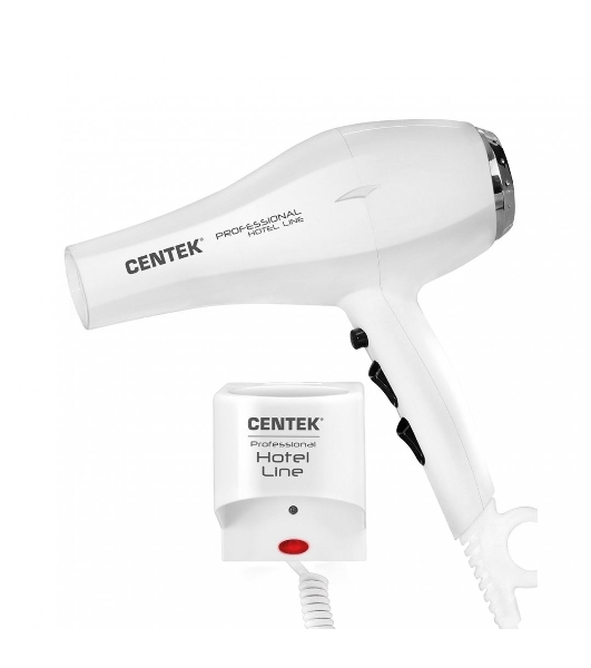 Фен Centek CT-2251 белый, 2100 Вт, ионизация