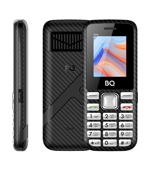 Мобильный телефон BQ 1860 Gem черный (без СЗУ в комплекте)