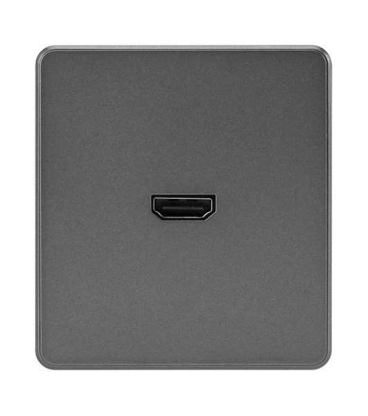 Розетка Kranz ROUND HDMI с/у титан