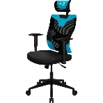 Кресло Aerocool GUARDIAN Ice Blue голубой, сетка, 150 кг, подголовник, регулируемые подлокотники, механизм качания, поясничная подушка, фото5