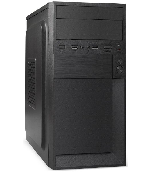 Компьютерный корпус Minitower ExeGate BAA-105-01-UNS500 (mATX, БП UNS500 с вент. 12см, 2*USB, аудио, черный)