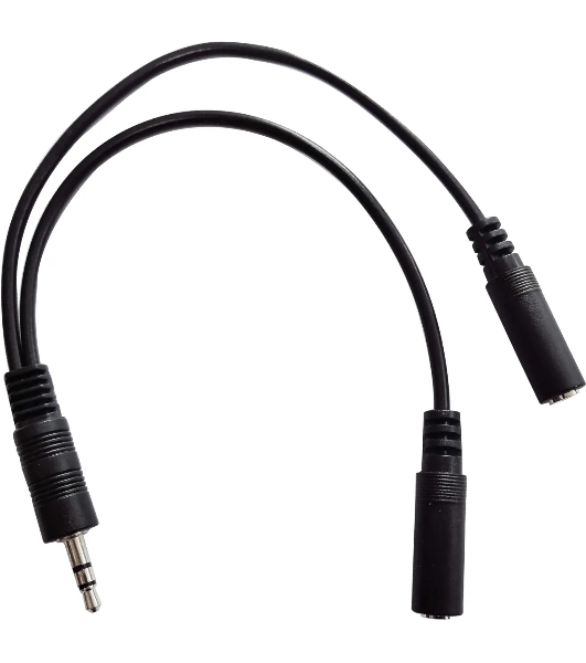 Адаптер аудио Buro 2xJack 3.5 (f)/Jack 3.5 (m) 0.2м. черный