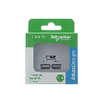 Механизм розетки USB AtlasDesign 5В 1порт х 2.1А 2порта х 1.05А жемчуг SchE ATN000433, фото7