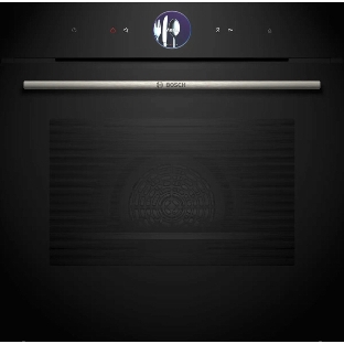 Духовой шкаф Bosch HSG7361B1 Home Connect!! Serie 8, черный, 21 режим + комбинированные режимы, функция приготовление на пару 100%, 4-слойное остекление, 3 цветных текстовых TFT-дисплея 2,5' с сенсорным управлением, ControlRing, функции HomeConnect, трехстороннее LED-освещение,самоочистка EcoClean