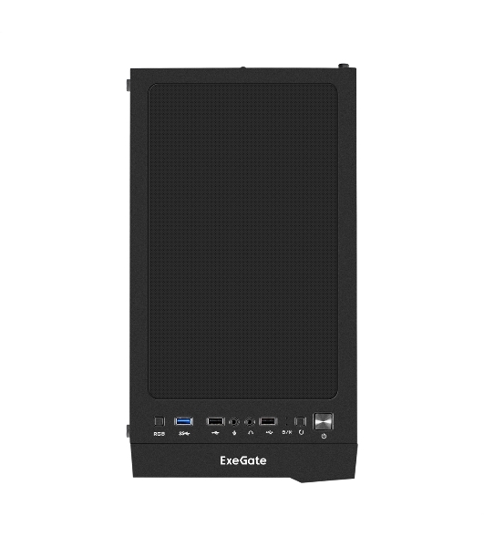 Компьютерный корпус Miditower ExeGate EVO-9211-800NPX (ATX, БП 800NPX с вент. 12см, с окном, 2хUSB+1хUSB3.0, HD аудио, черный, 1 вент. с RGb подсветкой)