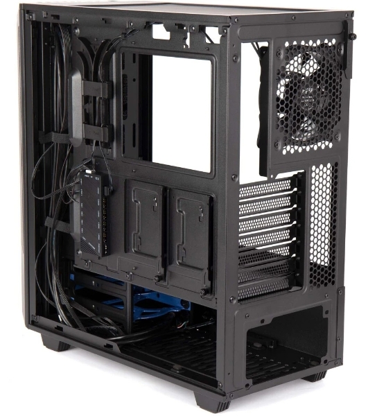 Компьютерный корпус Hiper PB81 черный без БП ATX 3x120мм 2xUSB2.0 2xUSB3.0 audio bott PSU