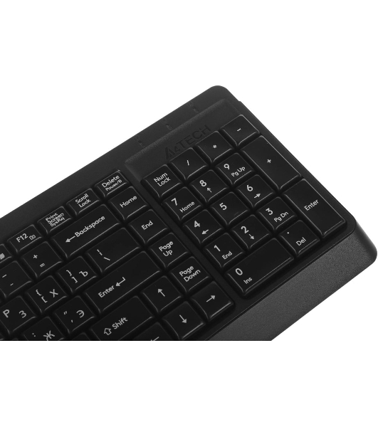 Комплект клавиатура+мышь A4Tech FStyler F1512 проводной, USB, 1200 DPI, черный