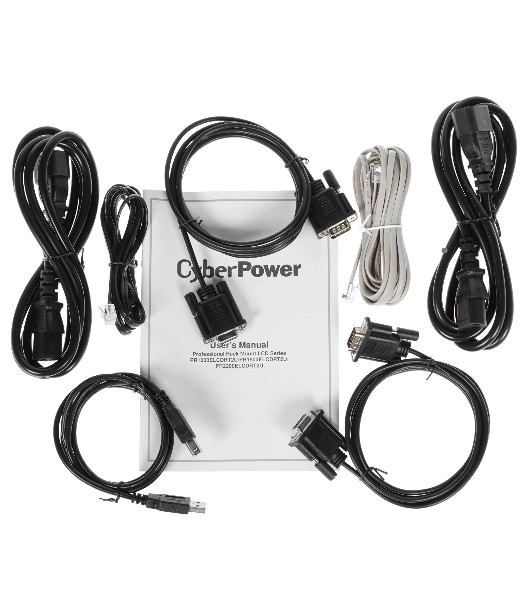 Источник бесперебойного питания CyberPower PR1500ELCDRT2U/1500 ВА/1350 Вт/USB/RJ-11/RJ-45/8 х IEC 320 C13 (компьютерная)