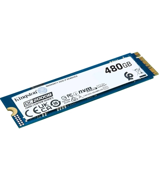 Накопитель SSD Kingston DC2000B, 480Gb, PCIe 4.0 x4, M.2 2280, R/W 7000/800