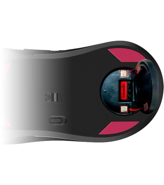 Мышь беспроводная A4Tech Bloody R90 Plus черный, 5000 dpi, радиоканал, USB, кнопки - 8
