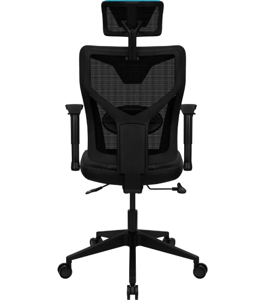 Кресло Aerocool GUARDIAN Ice Blue голубой, сетка, 150 кг, подголовник, регулируемые подлокотники, механизм качания, поясничная подушка