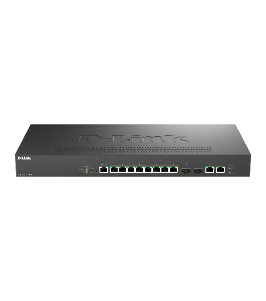 Коммутатор D-Link DMS-1250-12TP/A1A/6KV, 8×2.5 Гбит/с + 2×10 Гбит/с Base-T + 2×10 Гбит/с SFP+, управляемый