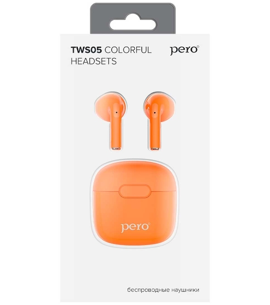 Беспроводные наушники PERO TWS05 COLORFUL Orange