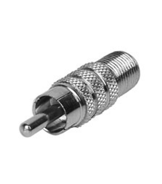 Переходник LAZSO APRF10 RCA (штекер) - F-(розетка), 1шт. Диапазон частот-1ГГц. Материал - латунь. Покрытие - никель (корпус), никель (центральный к