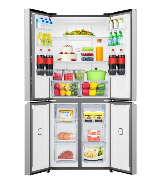 Холодильник Gorenje NRM819E61X серый трехкамерный 311/149л морозилка сбоку, No Frost, Side by Side