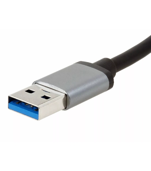 Переходник VCOM USB 3.0 -->RJ-45 1000Mbps+3 USB3.0, Aluminum Shell, 0.2м DH312A