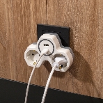 Двойник Rexant электрический (разветвитель) 16А с/з + USB-A + USB-C с защитными шторками, белый, фото8
