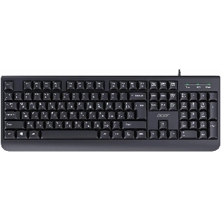 Клавиатура Acer OKW400 проводная, USB Type-A, черный