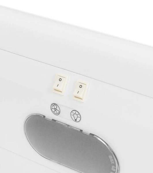 Вытяжка каминная Elikor Сатурн 60П-180-В1Л белый, 60 см, 180 куб. м/ч, 48 дБ