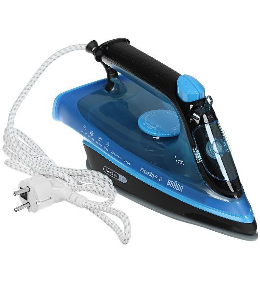 Утюг Braun FI3194BK синий/черный, 2400 Вт, 45 г/мин, 200 г/мин, 270 мл
