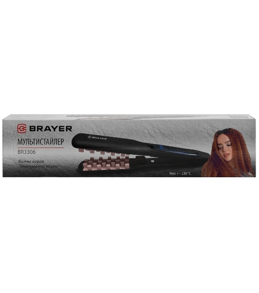 Мультистайлер BRAYER BR3306 черный, 20 мм, 230 °C, 16 режимов