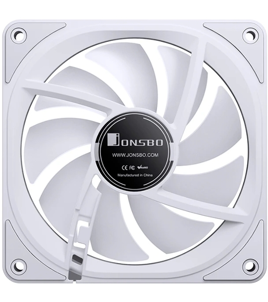 Вентилятор для корпуса JONSBO FR-606WR Reverse (120x120x25мм, 4-pin PWM, ARGb, 35.99CFM, 26.5dBA, 1500RPM, белый)