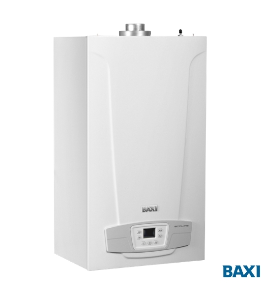 Котел газовый BAXI ECO LIFE 24F настен, 24 кВт, двухконтурный, с закрыт. кам. сгор.