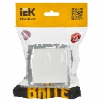 Розетка 1-местная IEK BRITE РСбш10-3-БрБ (BR-R16-16-K01) с заземлением, с защитными шторками и крышкой, 16А, IP20, белый, фото4