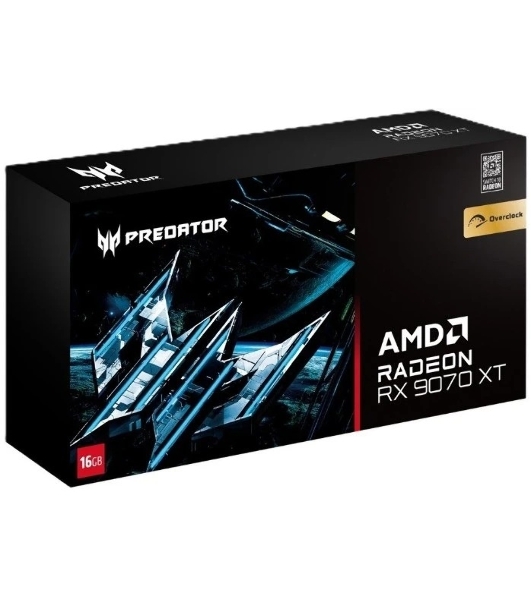 Видеокарта Acer RX9070XT PREDATOR BIFROST WHITE OC 16Gb GDDR6 256bit 3xDP HDMI 3FAN RTL