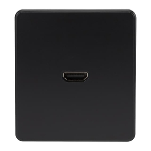 Розетка Kranz ROUND HDMI с/у оникс