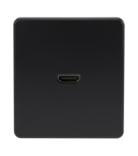 Розетка Kranz ROUND HDMI с/у оникс