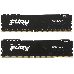 Оперативная память Kingston Fury Beast, DDR4, 64GB (2x32GB), 3200MHz, CL16, DIMM, черный, фото 1