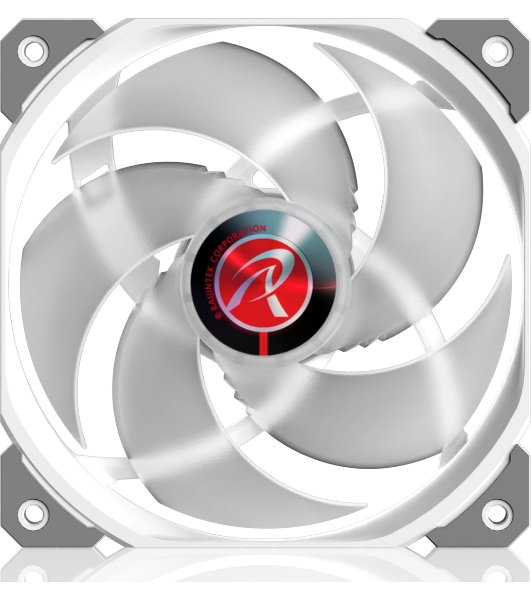 Вентилятор для корпуса Case Cooler Raijintek AGERAS 12 ARGb-1 (120x120x25мм, 4-pin PWM, 67.38CFM, 33dBA, 2200RPM, белый)